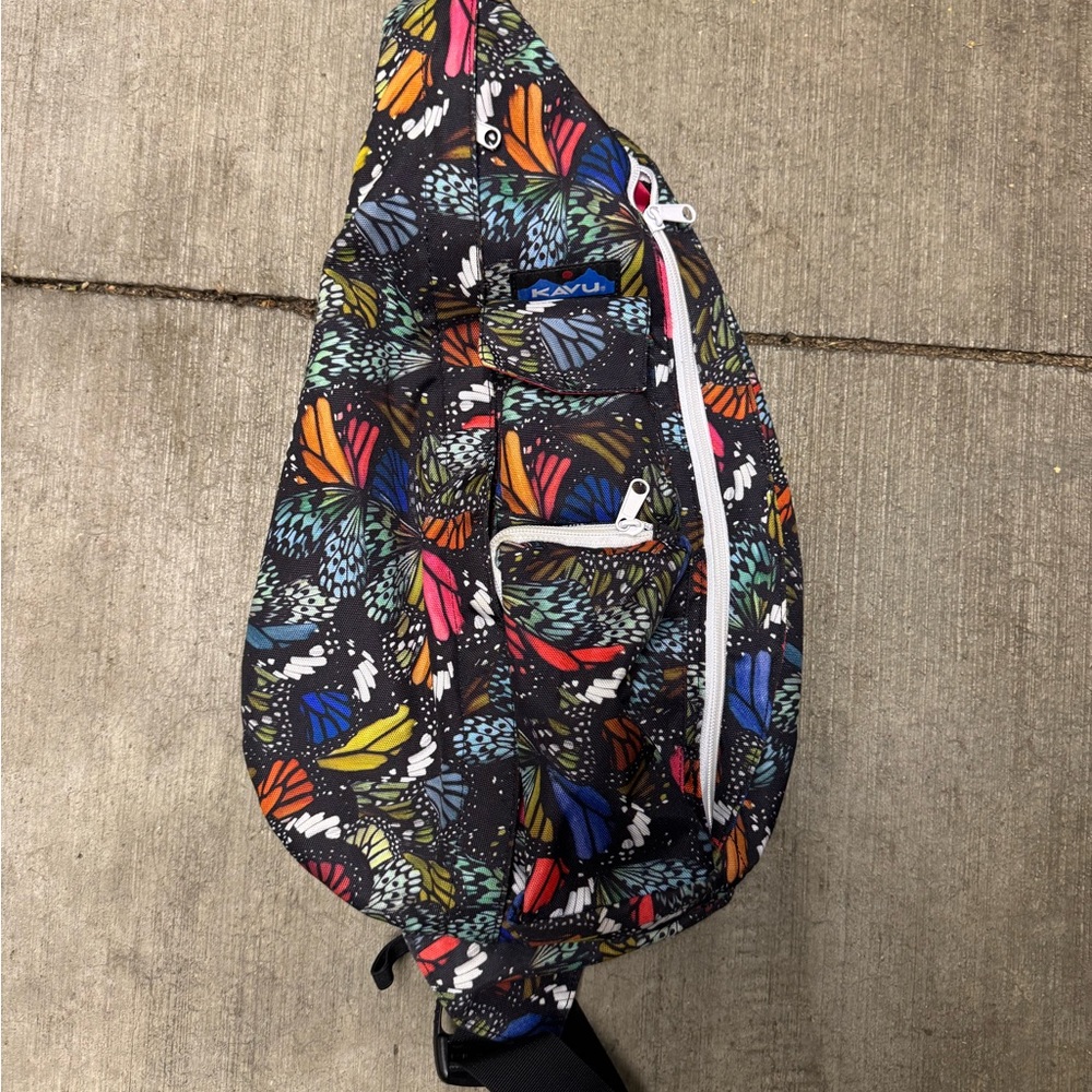 Kavu Sling Bag with Multicolor Butterfly Design